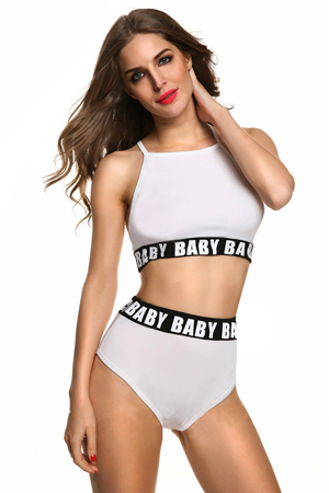 F4655-2  High Waist Bathing Suit